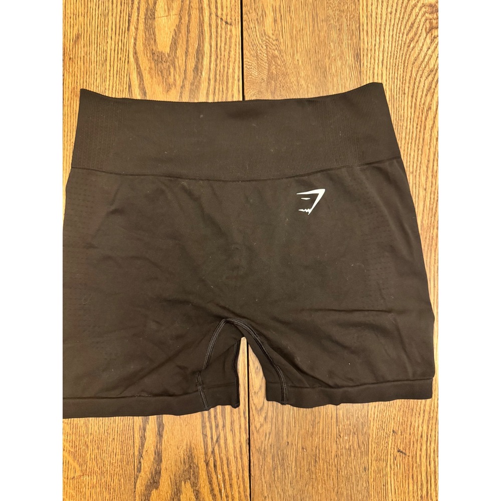 Gymshark Seamless Scrunch Butt Shorts Womens S Black High Waisted Athletic